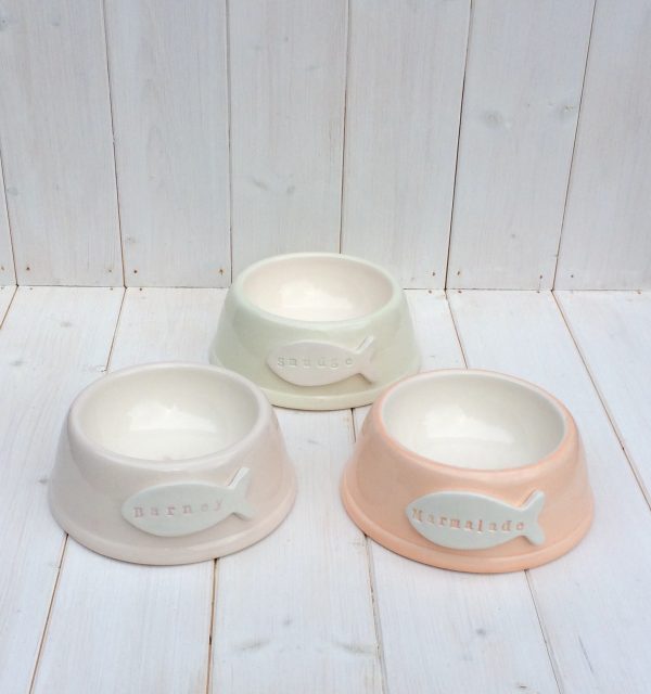 Hand Made Personalised Ceramic Cat Bowl - Image 3